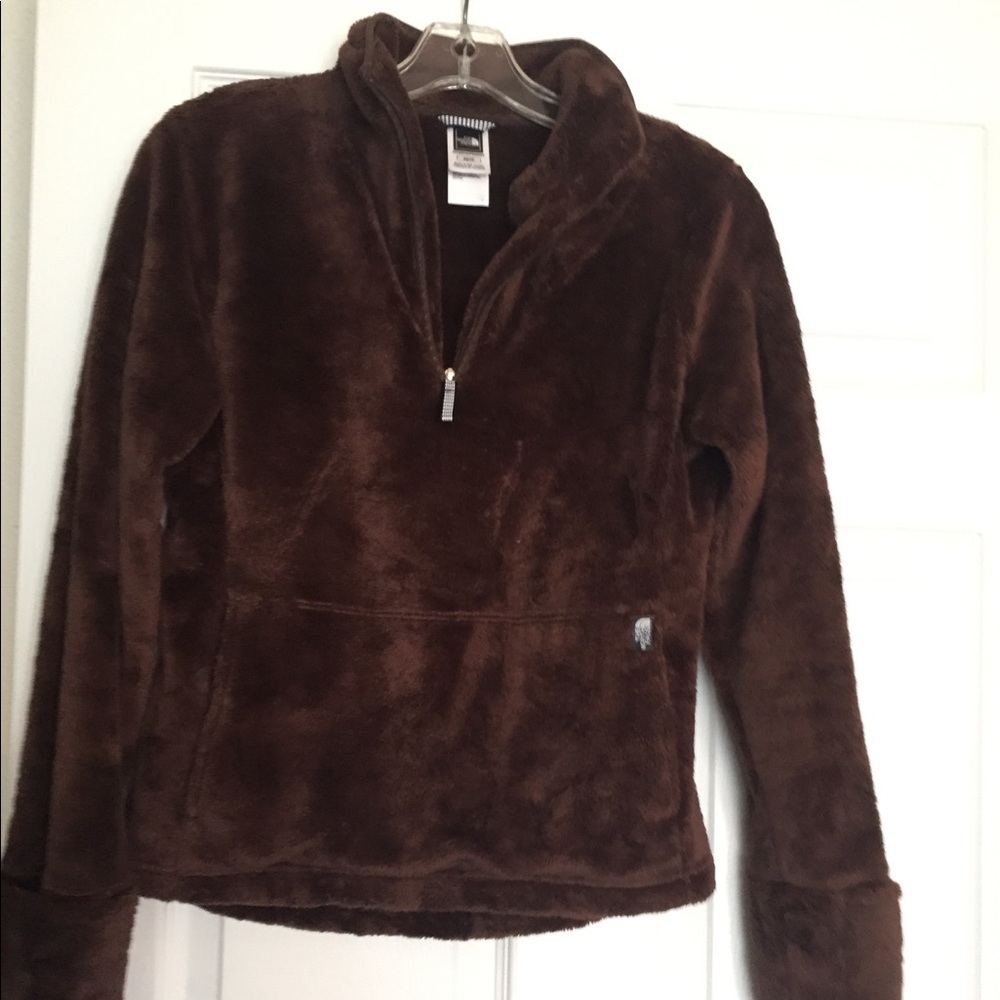 North face fleece  brown pull over